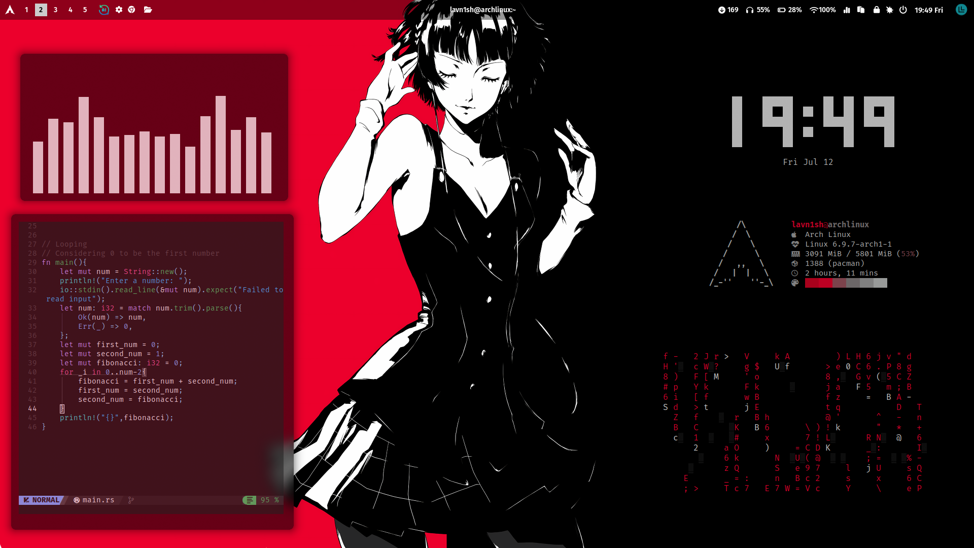 half-red-black-girl